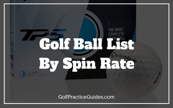 golf ball spin rate list