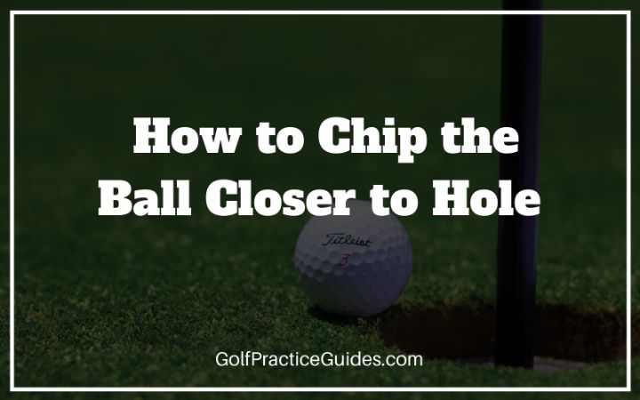 golf chipping close to hole